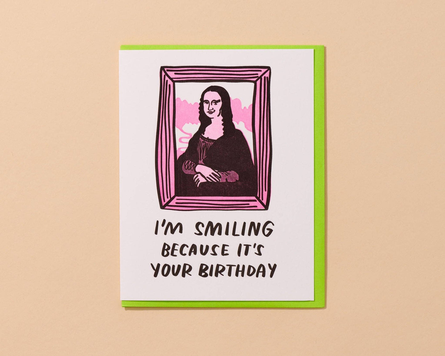 Mona Lisa Letterpress Birthday Card - Fine Art, Classical - Mother's Day Easter Spring - Made in USA - PMA Store at the Portland Museum of Art, Maine