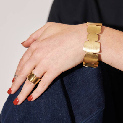 MULXIPLY - Mod Cairn Adjustable Cuff Bracelet - Brass - PMA Store at the Portland Museum of Art, Maine