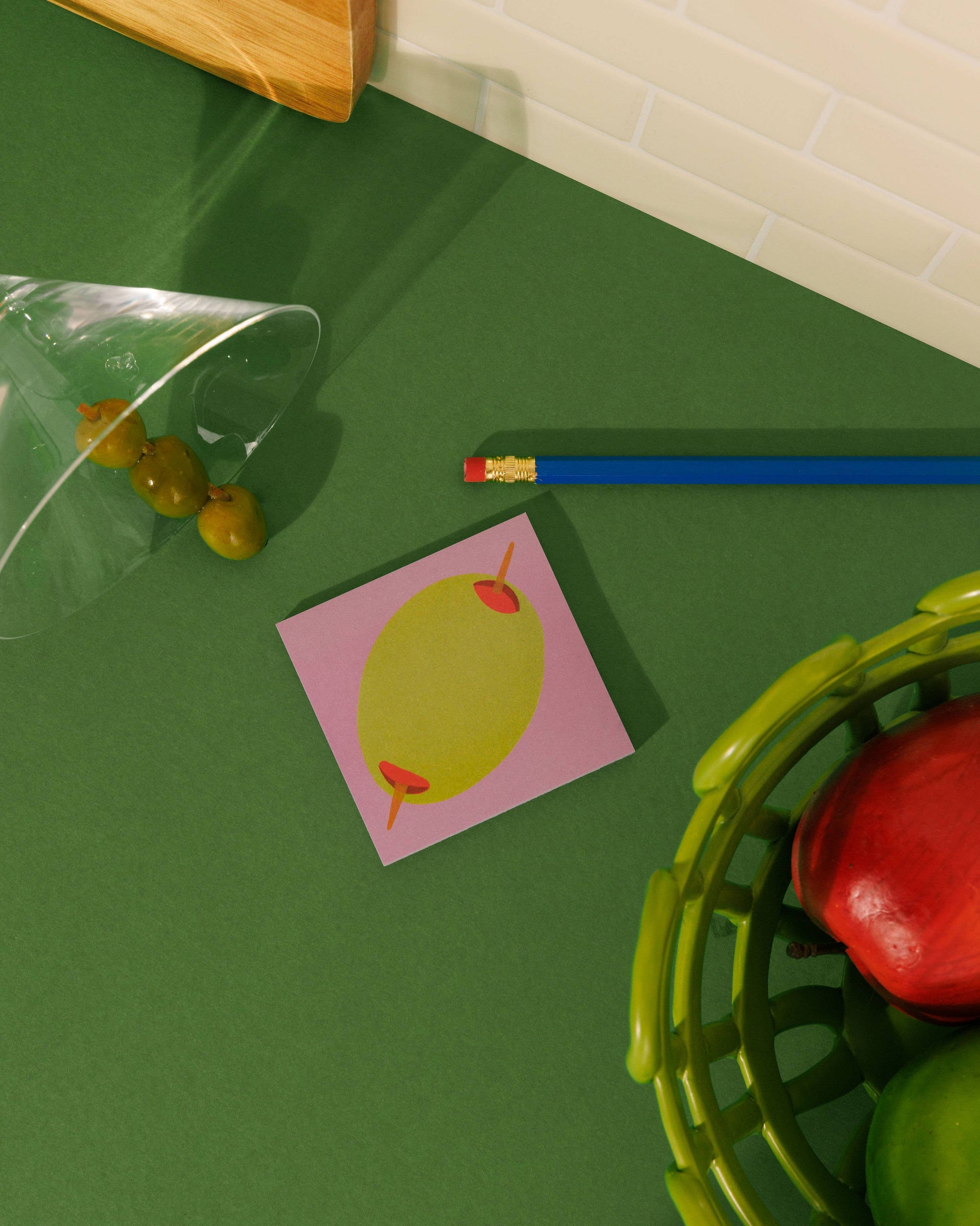 Olive Sticky Notes - PMA Store at the Portland Museum of Art, Maine