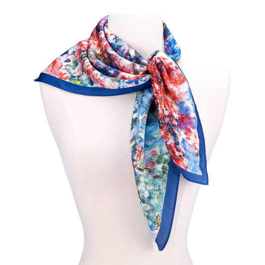 Monet's House at Giverny Under The Roses Satin Chiffon Scarf - PMA Store at the Portland Museum of Art, Maine