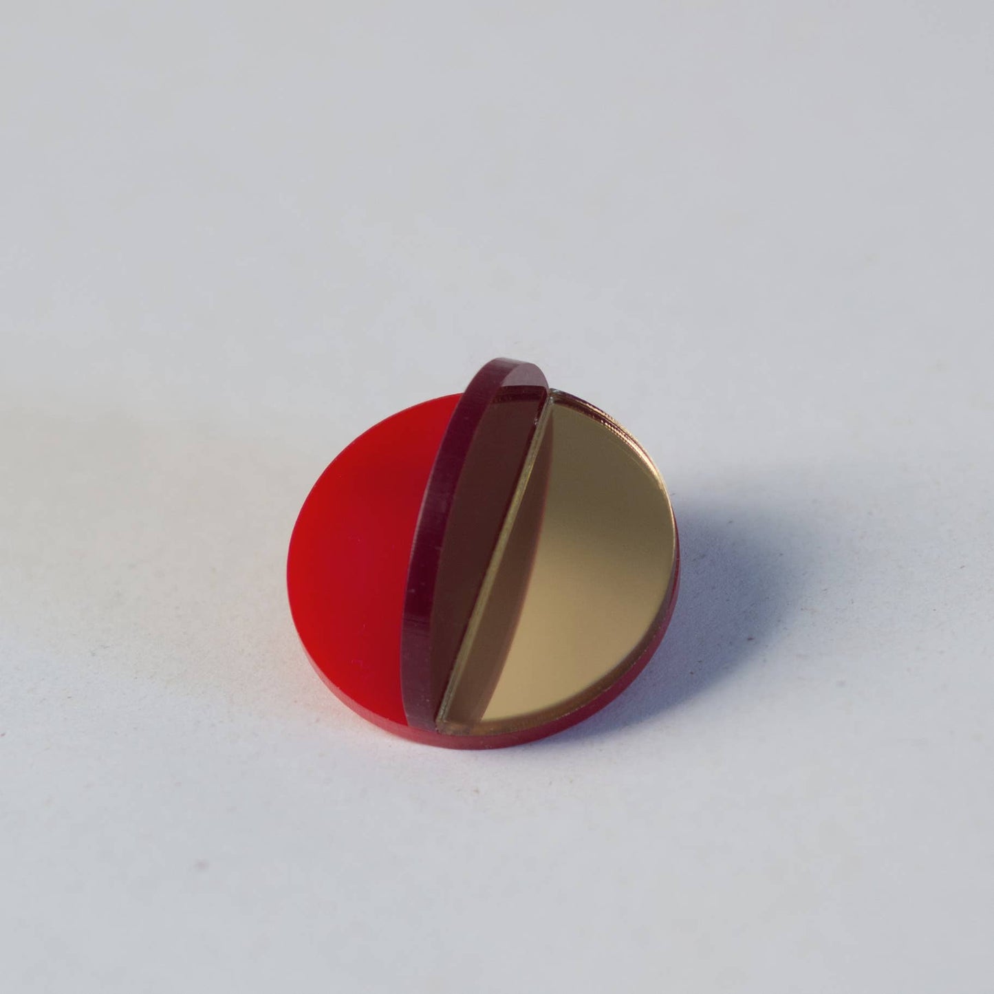 Pamela Coromoto - Dexel Brooch - Vibrant Palette: Green Mirror, Bordeaux and Magenta
