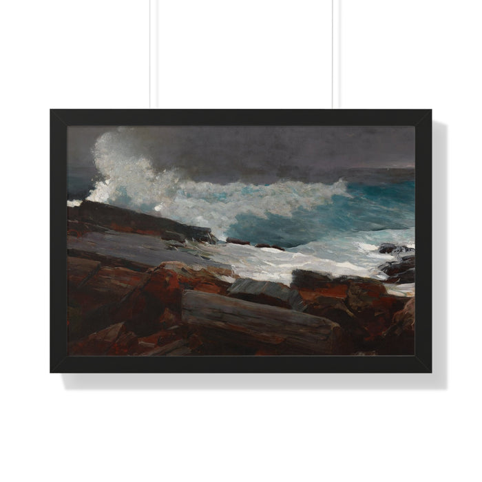 Weatherbeaten by Winslow Homer Framed Poster - Coastal Wall Art for Home Decor