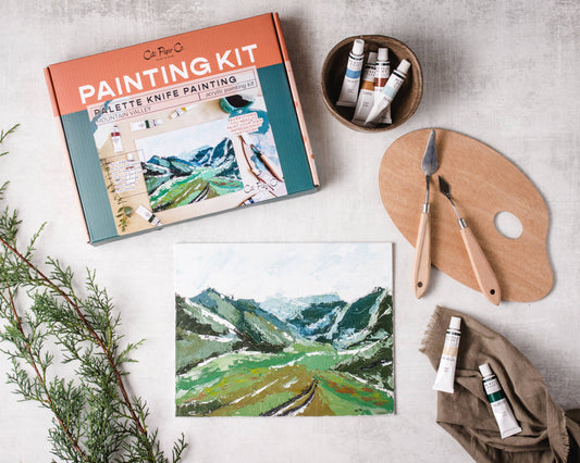 Cate Paper Co. - Mountain Valley palette knife painting kit - PMA Store at the Portland Museum of Art, Maine