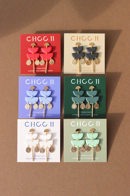 KAYLA EARRINGS // GOLD TONE: Ivory - PMA Store at the Portland Museum of Art, Maine