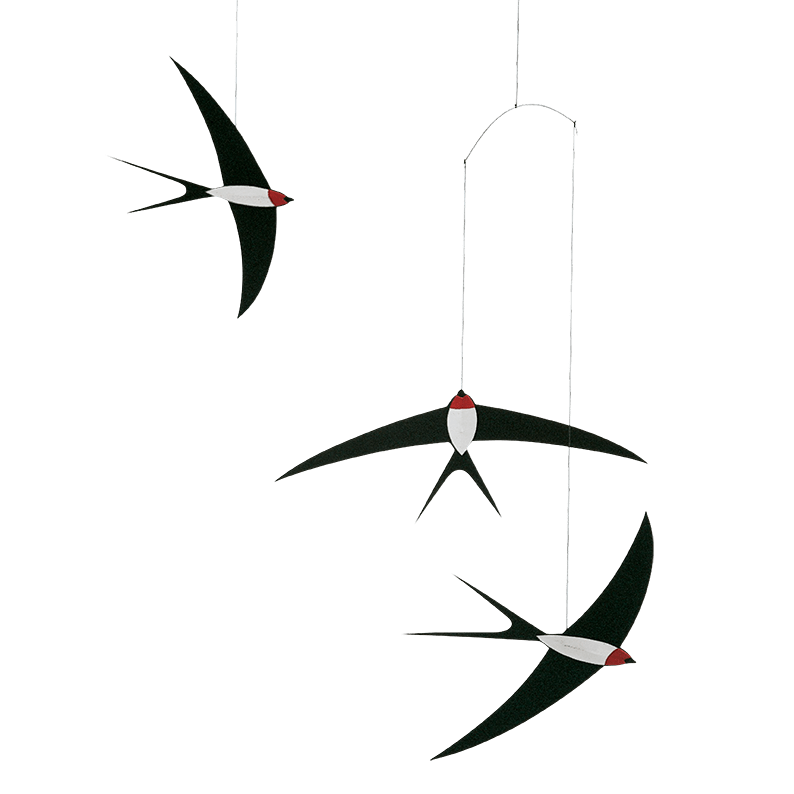 Flensted Hanging Art - Flying Swallows 3 - PMA Store at the Portland Museum of Art, Maine