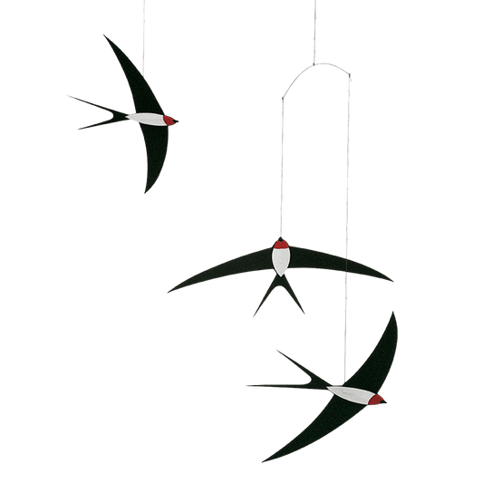 Flensted Hanging Art - Flying Swallows 3 - PMA Store at the Portland Museum of Art, Maine
