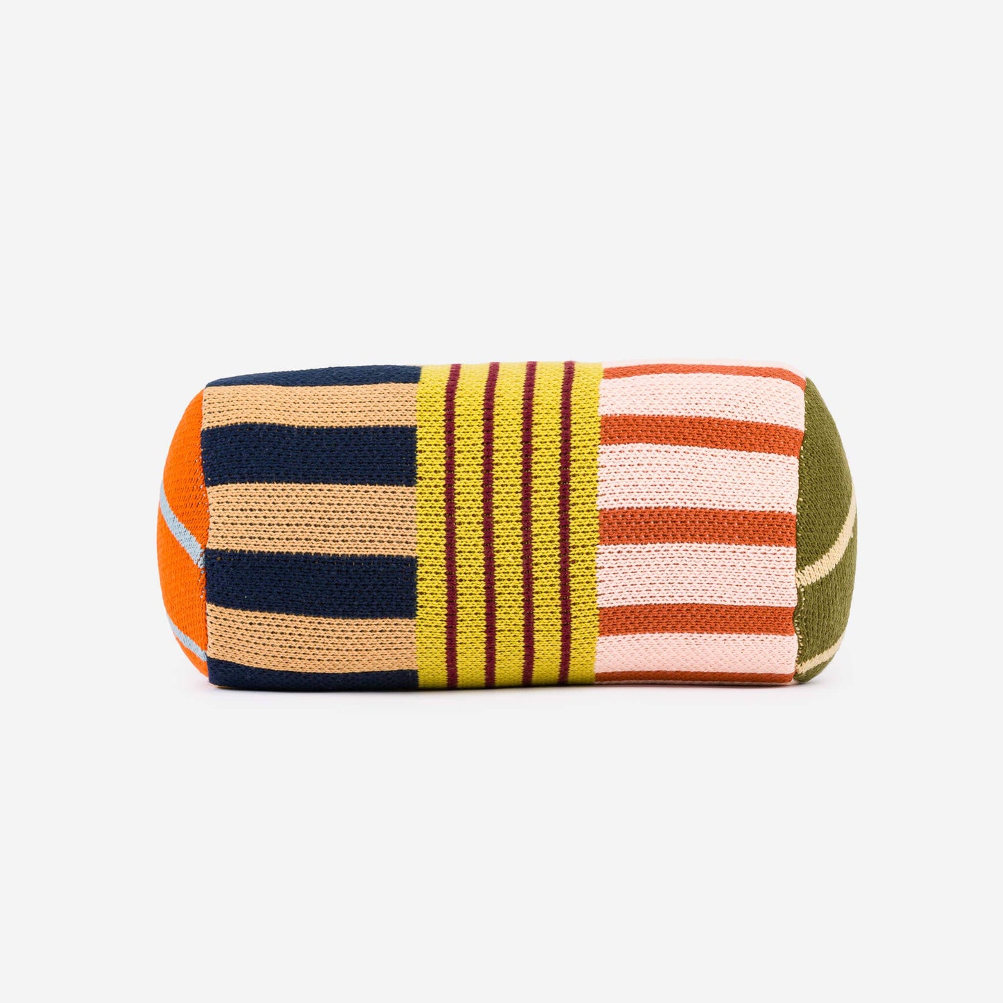 Patchwork Stripe Bolster Pillow: Desert - PMA Store at the Portland Museum of Art, Maine