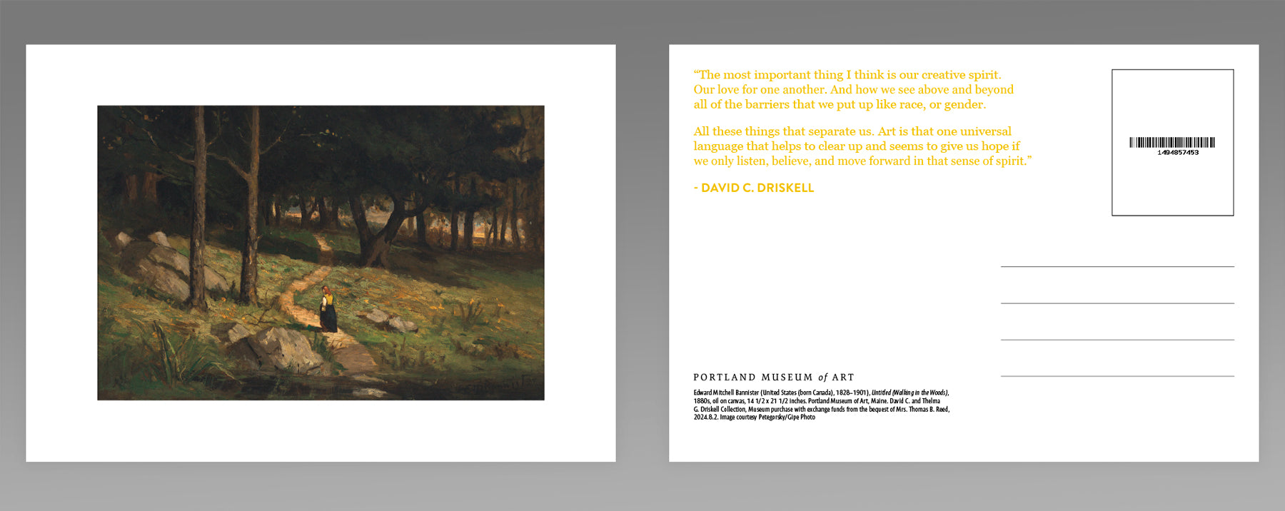 DRISKELL SHOW POSTCARD - PMA Store at the Portland Museum of Art, Maine