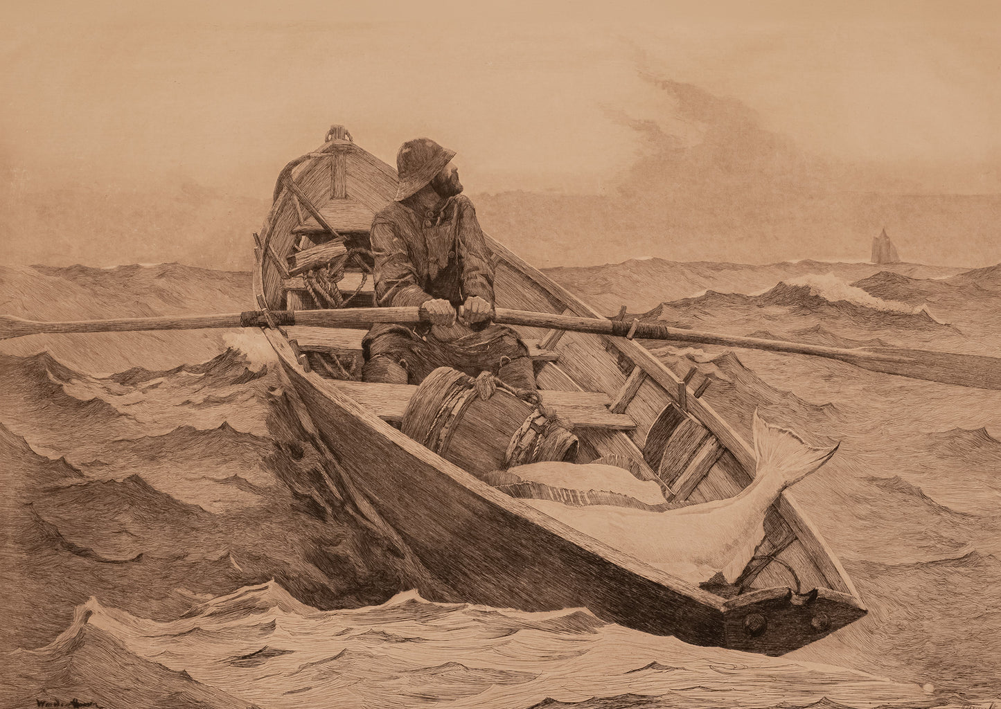 The Fog Warning Winslow Homer Postcard - PMA Store at the Portland Museum of Art, Maine