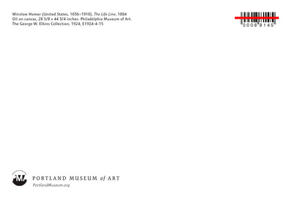 The Life Line Painting Winslow Homer Postcard - PMA Store at the Portland Museum of Art, Maine