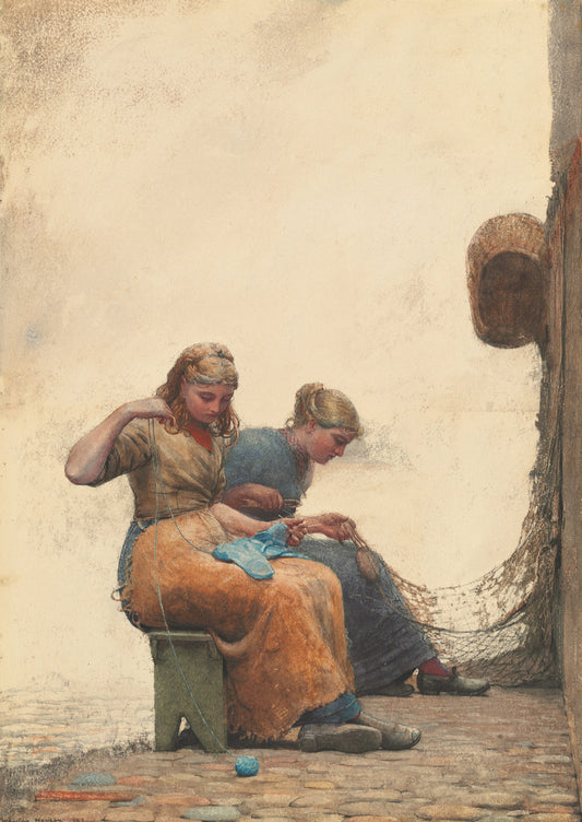 Mending the Nets Winslow Homer Postcard - PMA Store at the Portland Museum of Art, Maine