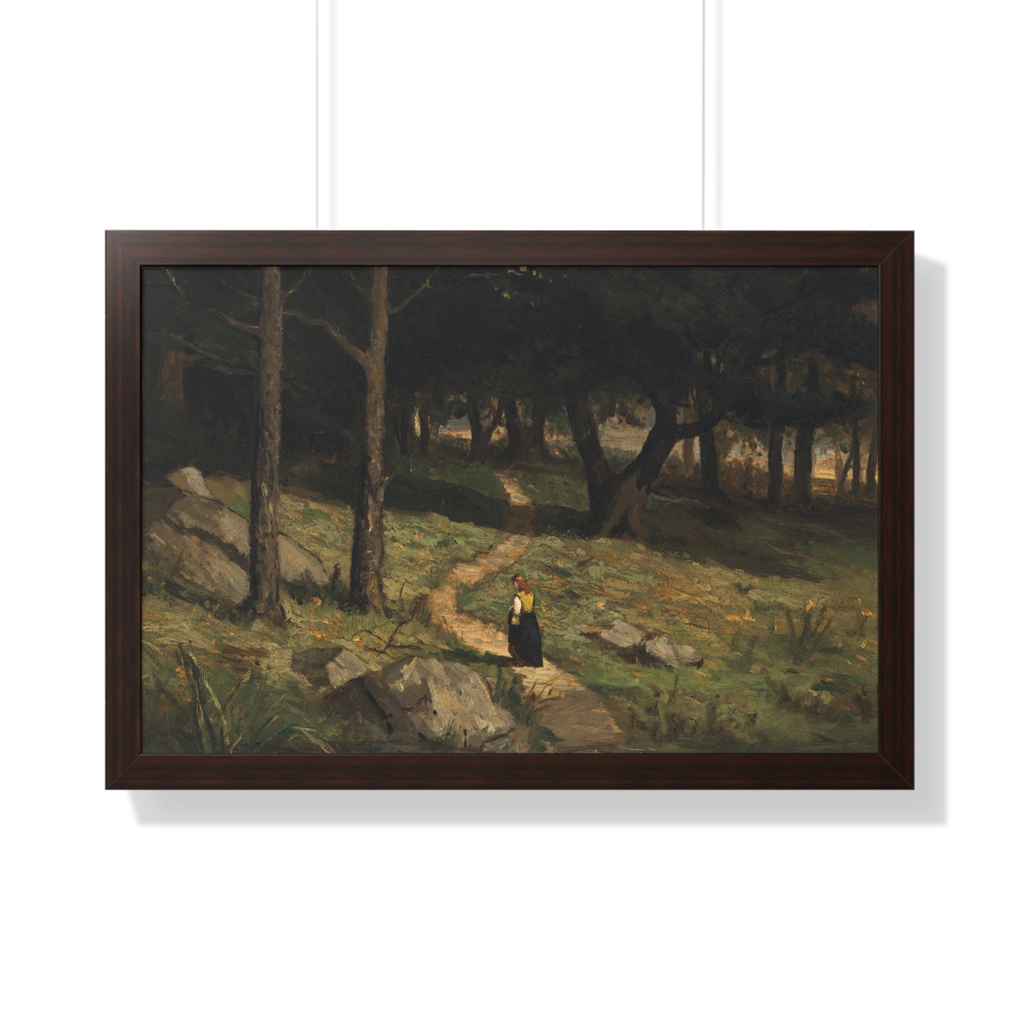 Untitled (Walking in the Woods), 1880s by Edward Mitchell Bannister Nature-Inspired Framed Poster, Wall Art, Interior Decor, Gift for Nature Lovers, Home Decoration - PMA Store at the Portland Museum of Art, Maine