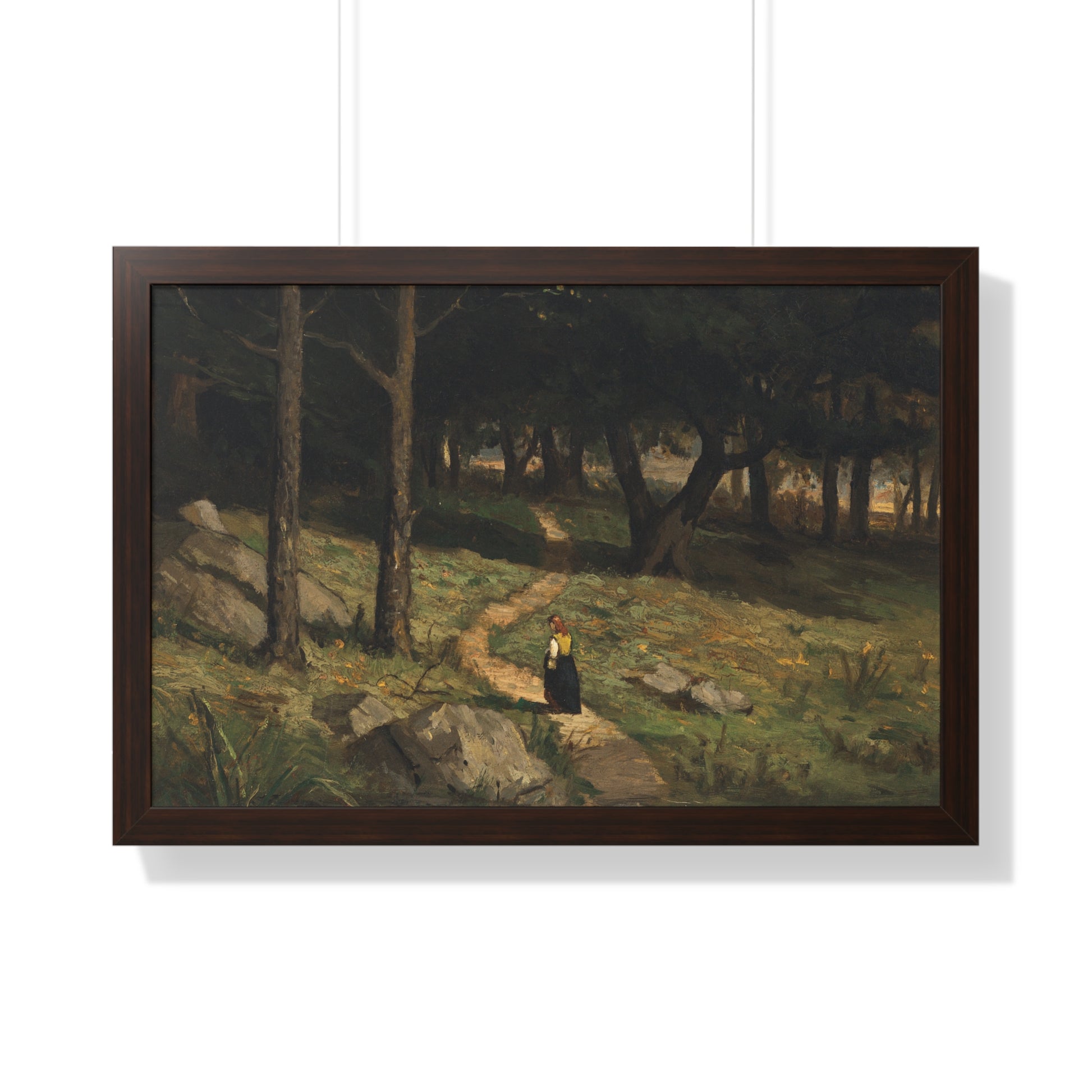 Untitled (Walking in the Woods), 1880s by Edward Mitchell Bannister Nature-Inspired Framed Poster, Wall Art, Interior Decor, Gift for Nature Lovers, Home Decoration - PMA Store at the Portland Museum of Art, Maine