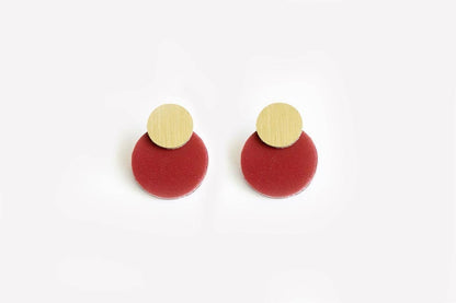 dconstruct - Ecoresin Earrings - Disc Stud: Chartreuse / Gold - PMA Store at the Portland Museum of Art, Maine