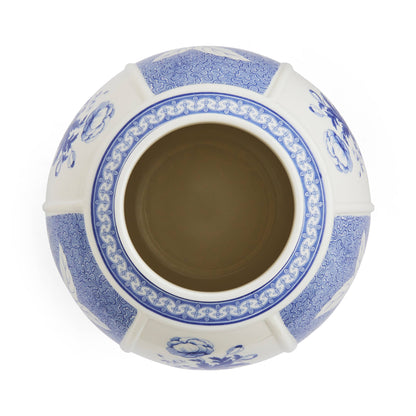 Blue Italian VASE 10" BRITISH FLOWERS - PMA Store at the Portland Museum of Art, Maine