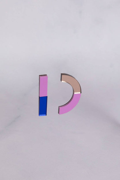 Pamela Coromoto - NEW Memphis Mini Earrings: Lilac/Salmon