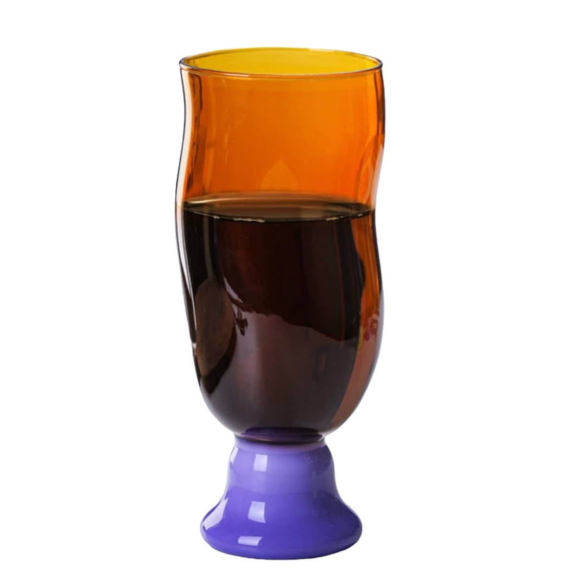 IVORE.GROUP (We cover All Import duty) - Curve Wave Borosilicate Glass Mug: Brown - PMA Store at the Portland Museum of Art, Maine