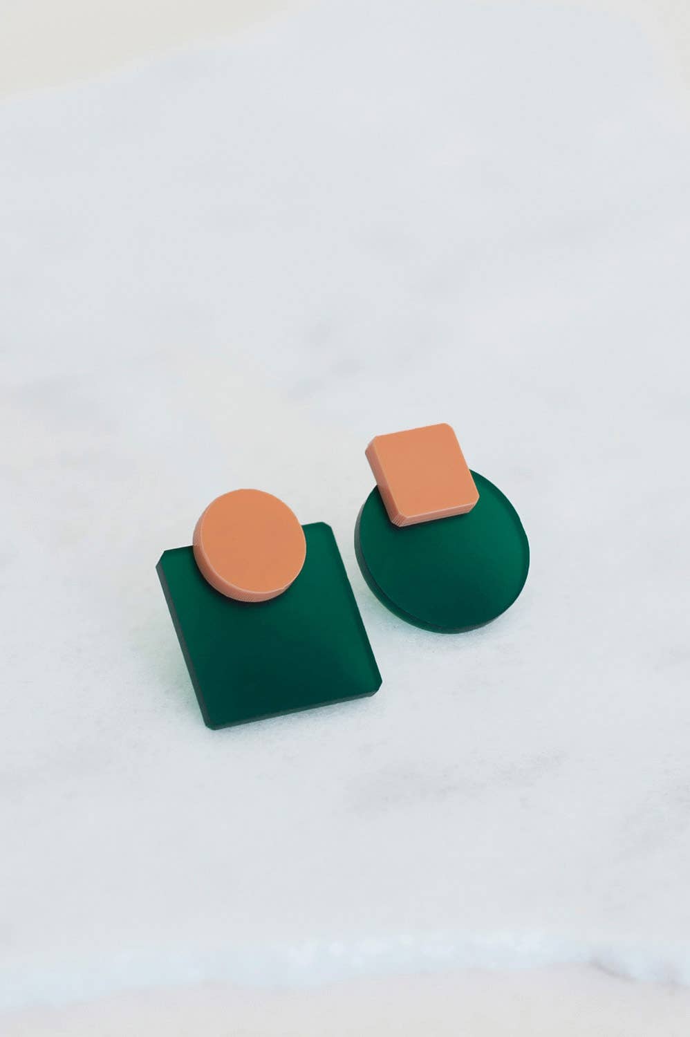 Pamela Coromoto - Glare Mini Earrings - Spring/Summer : Olive/Lilac