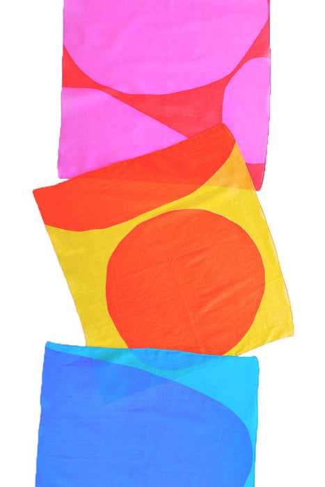 See Design - Cotton Bandana (5-Pack): BURST YELLOW/PINK