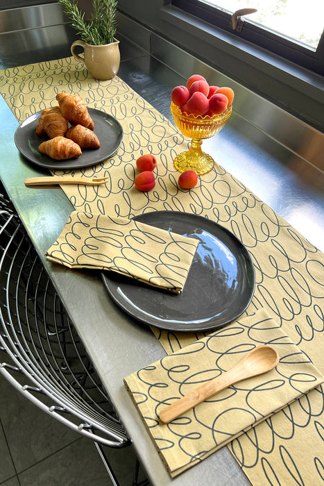 See Design - Table Runner: Stitch Coal