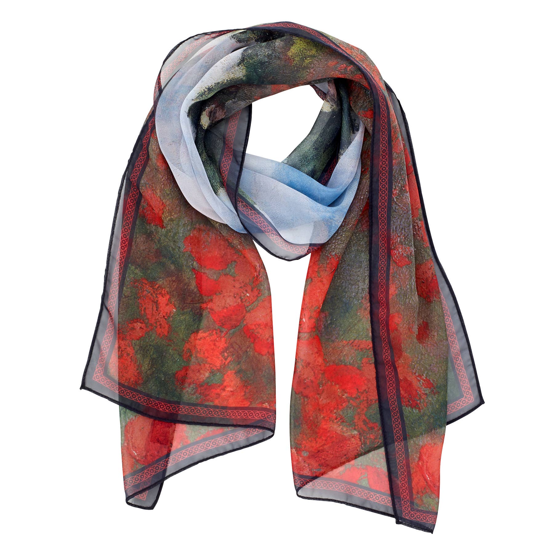 Monet Poppy Field Scarf - PMA Store at the Portland Museum of Art, Maine