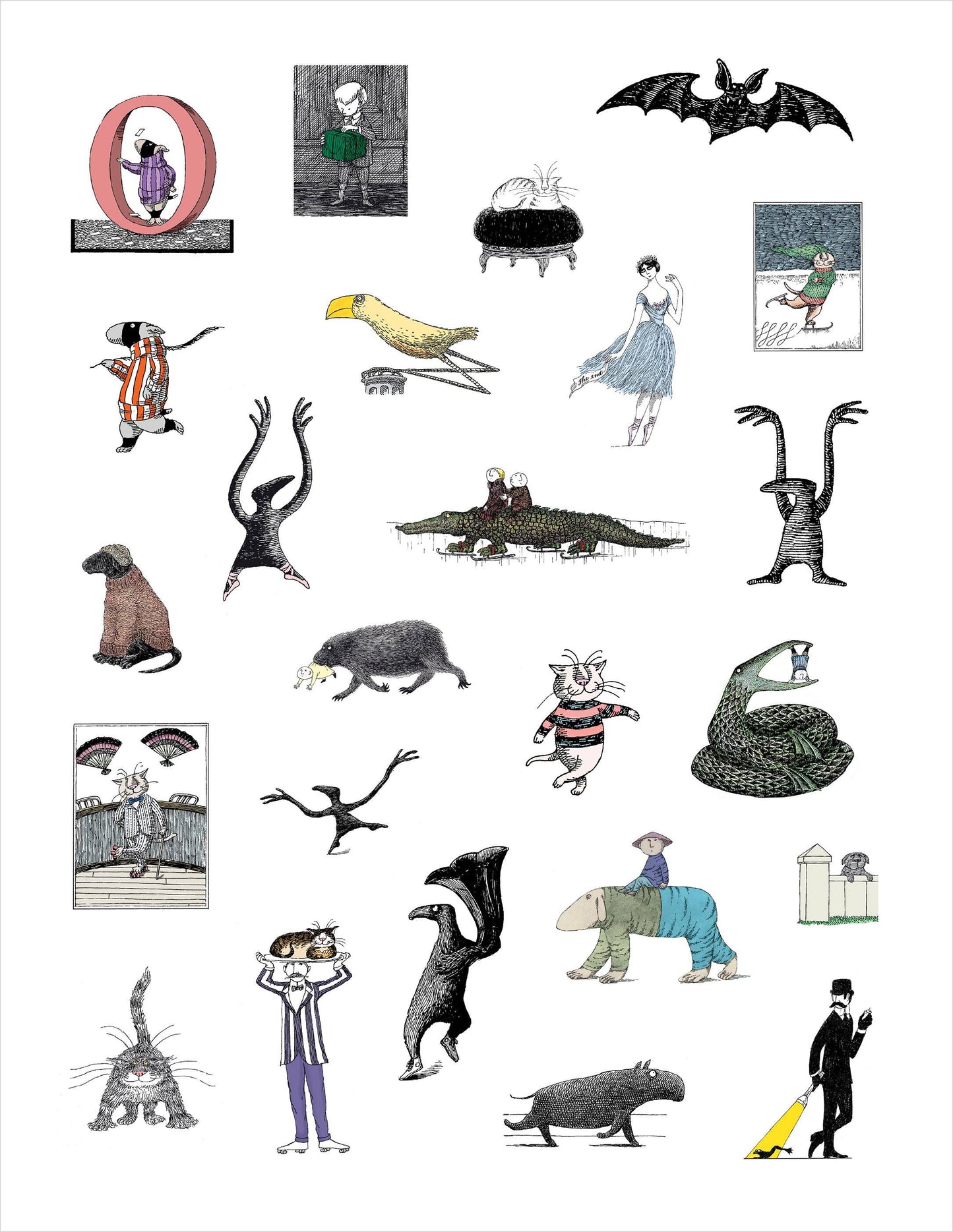 Pomegranate - Edward Gorey Sticker Book - PMA Store at the Portland Museum of Art, Maine