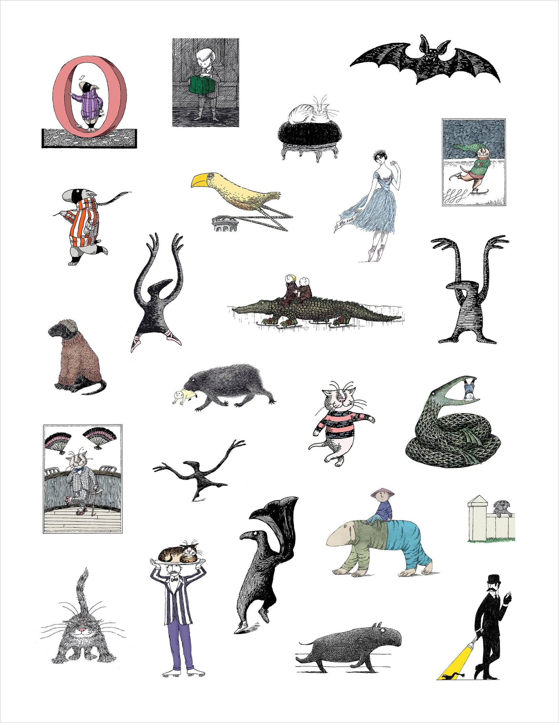 Pomegranate - Edward Gorey Sticker Book - PMA Store at the Portland Museum of Art, Maine