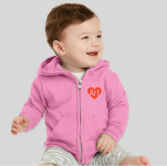 Art is the Heart Toddler Hoody 2023 - PMA Store at the Portland Museum of Art, Maine