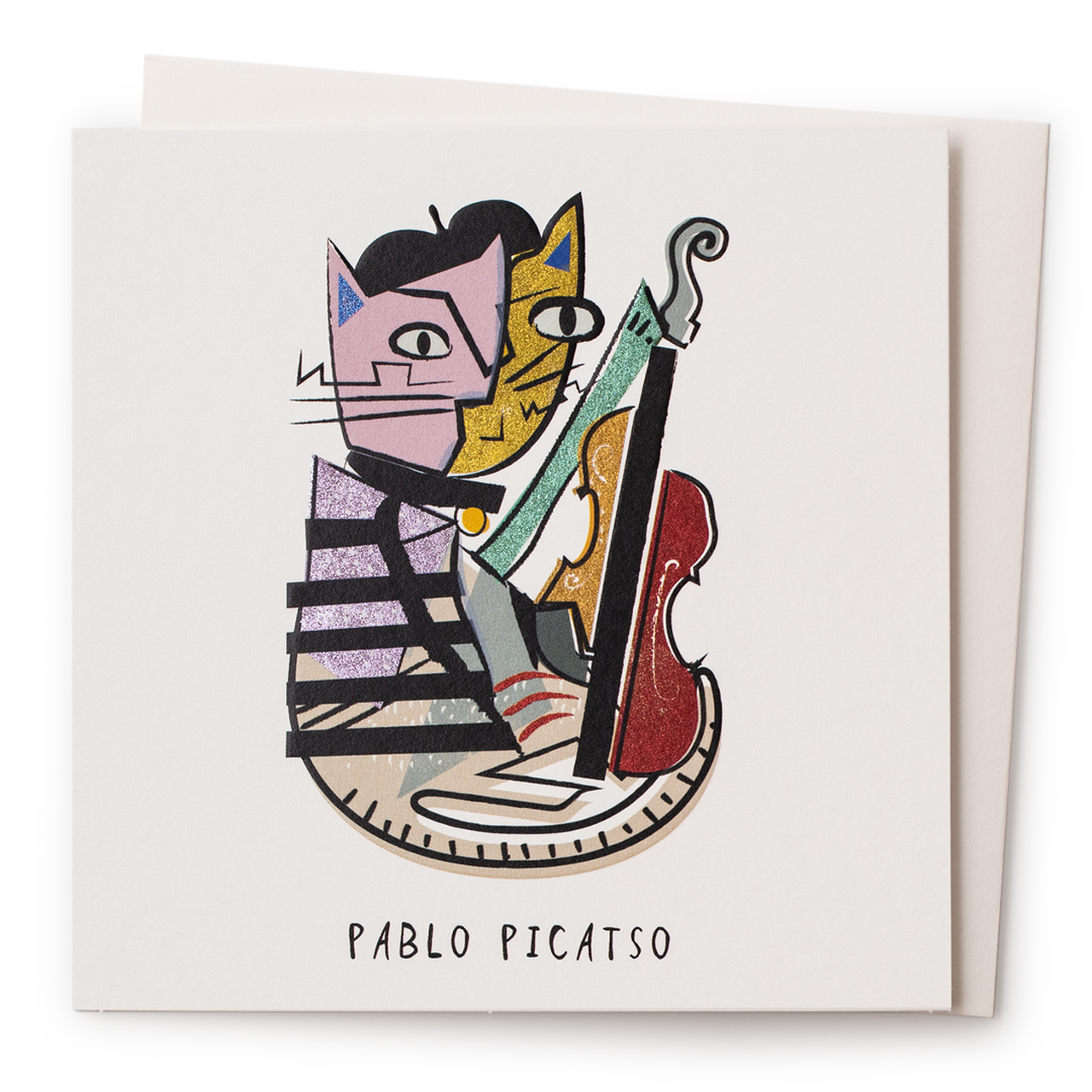 Nelson Line - Pablo Picatso - 6x6 Pablo Picasso Cat Art Card - PMA Store at the Portland Museum of Art, Maine