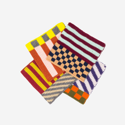 VERLOOP | knits - Pattern Patch Coaster Set: Rainbow