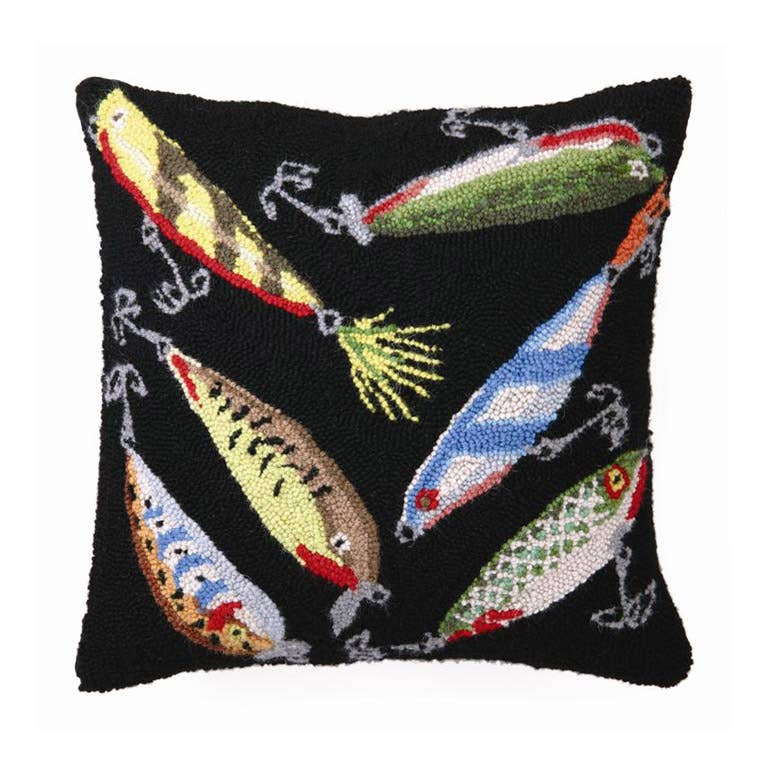 Peking Handicraft - Fishing Lures Hook Pillow - PMA Store at the Portland Museum of Art, Maine