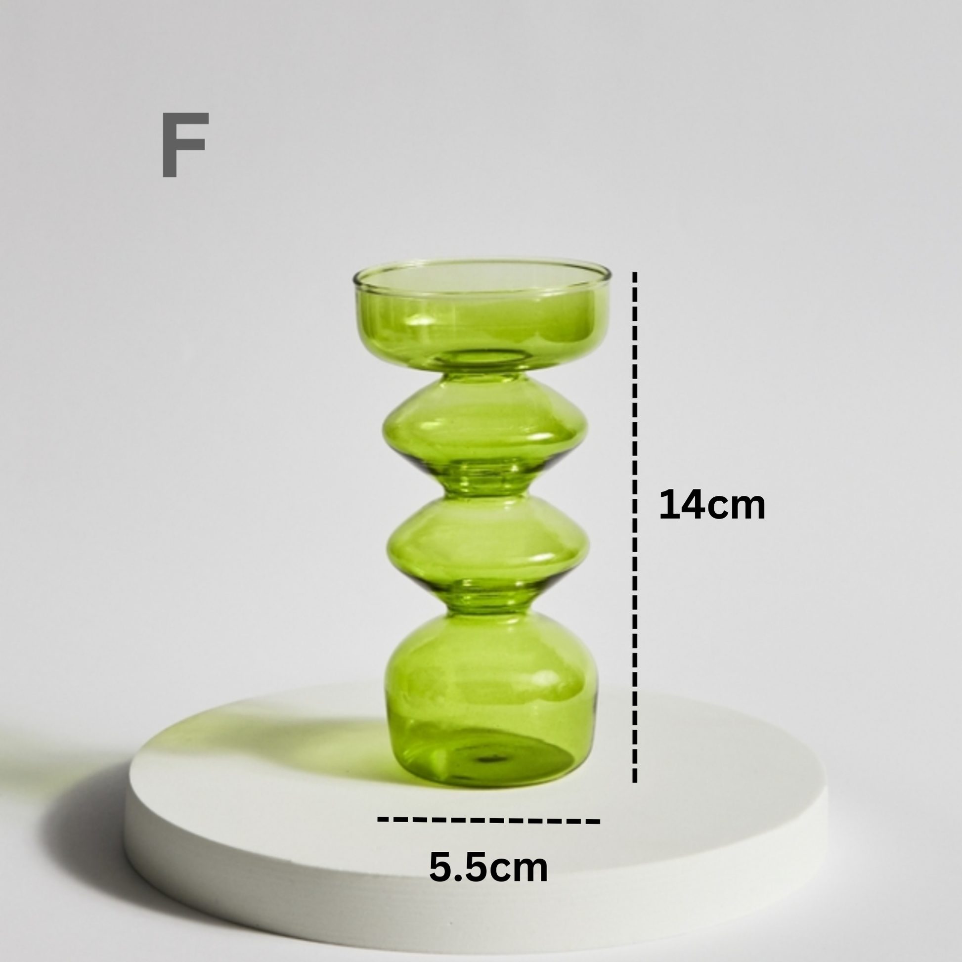 Lime Green Candlestick Holder | Flower Vase: J - PMA Store at the Portland Museum of Art, Maine
