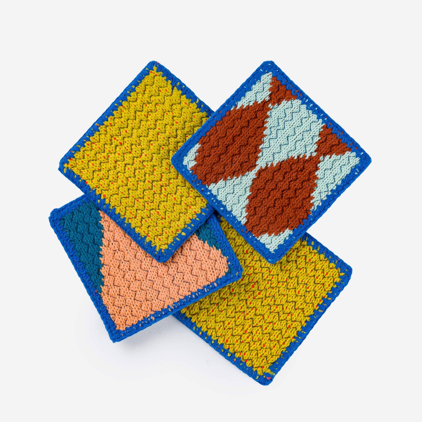 Scrap Mix Coaster Set: Kelly Lilac - PMA Store at the Portland Museum of Art, Maine