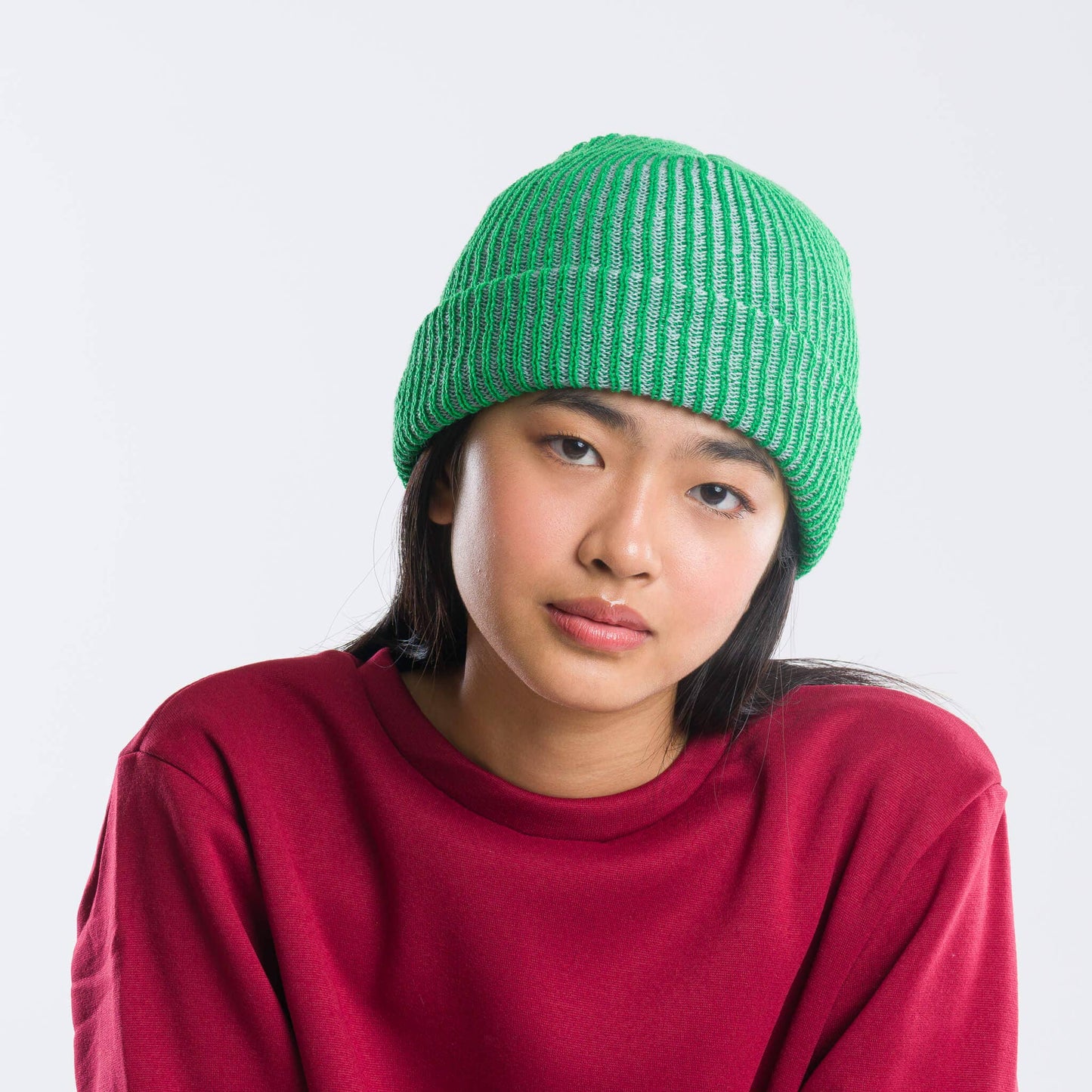 Simple Rib Knit Beanie: Kelly Stone Blue - PMA Store at the Portland Museum of Art, Maine