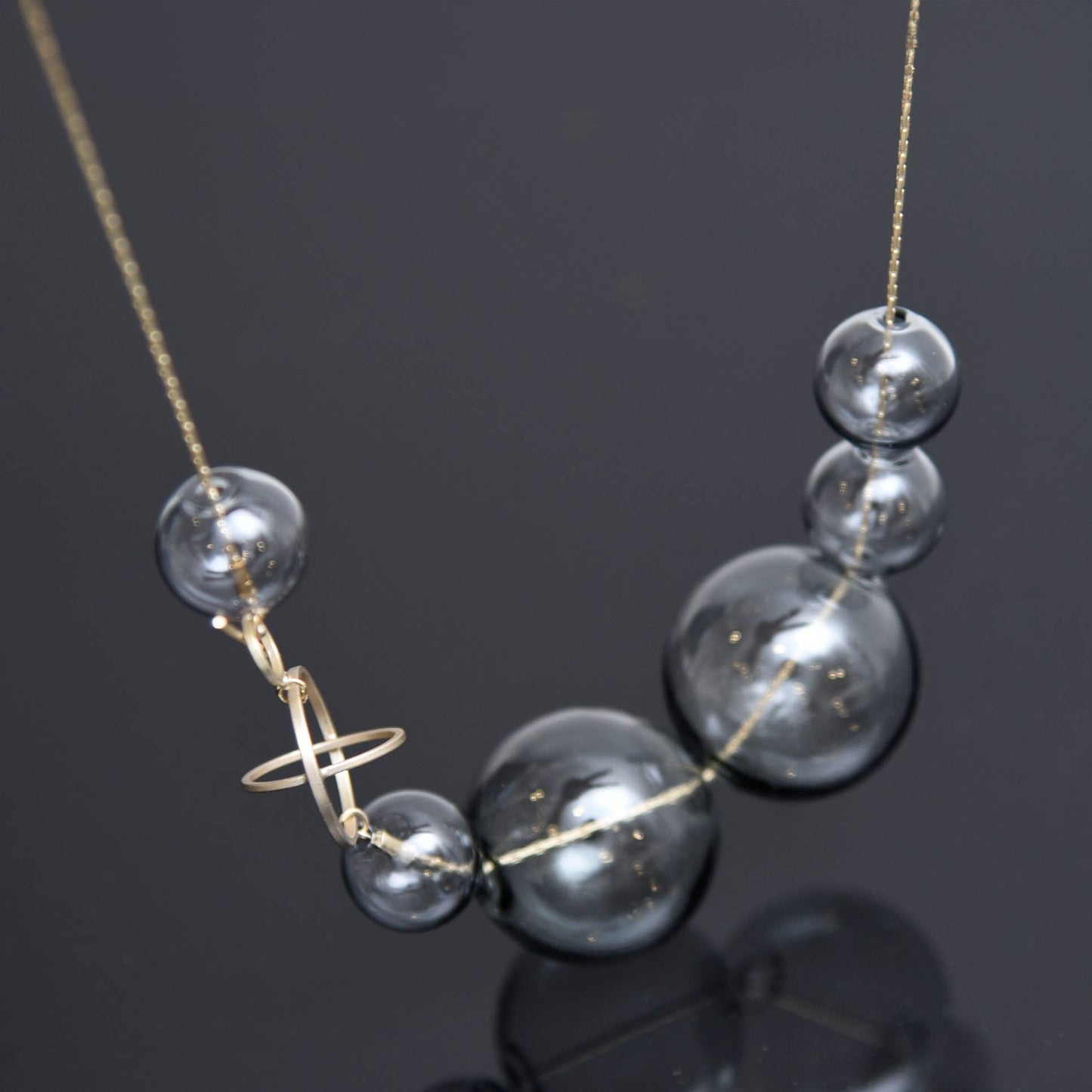 Pursuits - Orbits Necklace: Silver Aqua