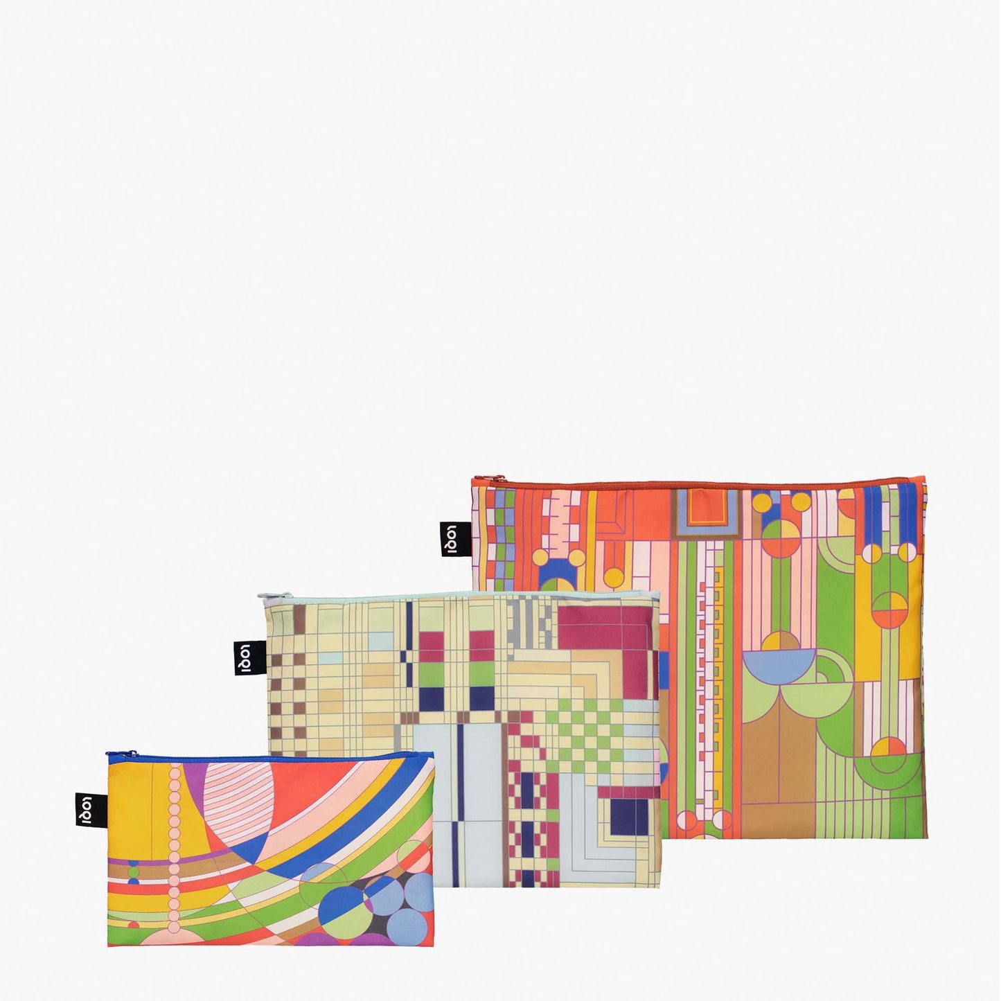 LOQI LLC - FRANK LLOYD WRIGHT Recycled Zip Pockets - PMA Store at the Portland Museum of Art, Maine