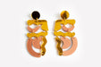 Ecoresin Squiggle Mania Earrings: Nude Solar - PMA Store at the Portland Museum of Art, Maine