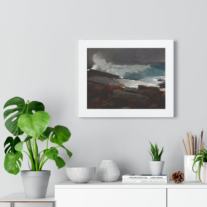 Weatherbeaten by Winslow Homer Framed Poster - Coastal Wall Art for Home Decor