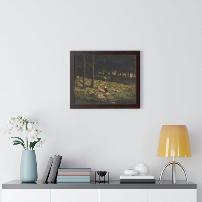 Untitled (Walking in the Woods), 1880s by Edward Mitchell Bannister Nature-Inspired Framed Poster, Wall Art, Interior Decor, Gift for Nature Lovers, Home Decoration