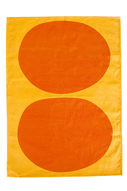 See Design - Tea Towels (Set of 2): Small Totem Aqua/Citron - PMA Store at the Portland Museum of Art, Maine