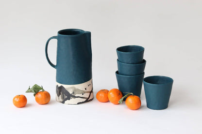 Elizabeth Benotti Ceramics - Splatter Pitcher: Seafoam - PMA Store at the Portland Museum of Art, Maine