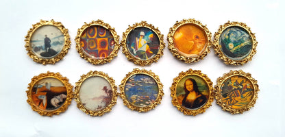 SUPERAWWWSOME - Miniature Artwork Mini Dollhouse Painting fancy frame Magnet - PMA Store at the Portland Museum of Art, Maine