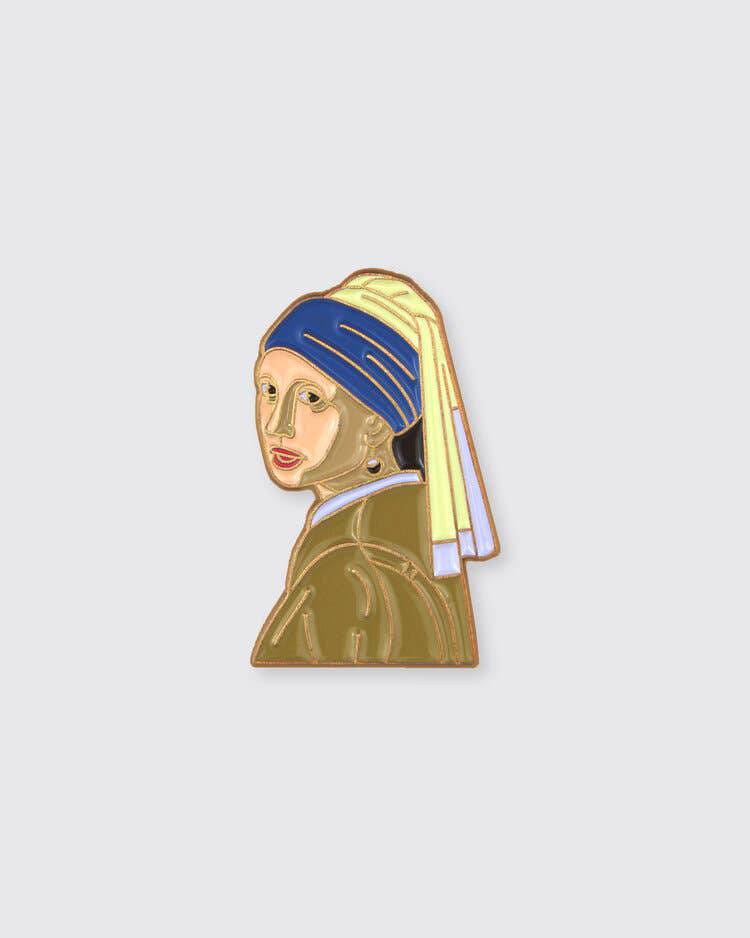 Pin Museum - Girl with a Pearl Earring • Enamel Pin - PMA Store at the Portland Museum of Art, Maine