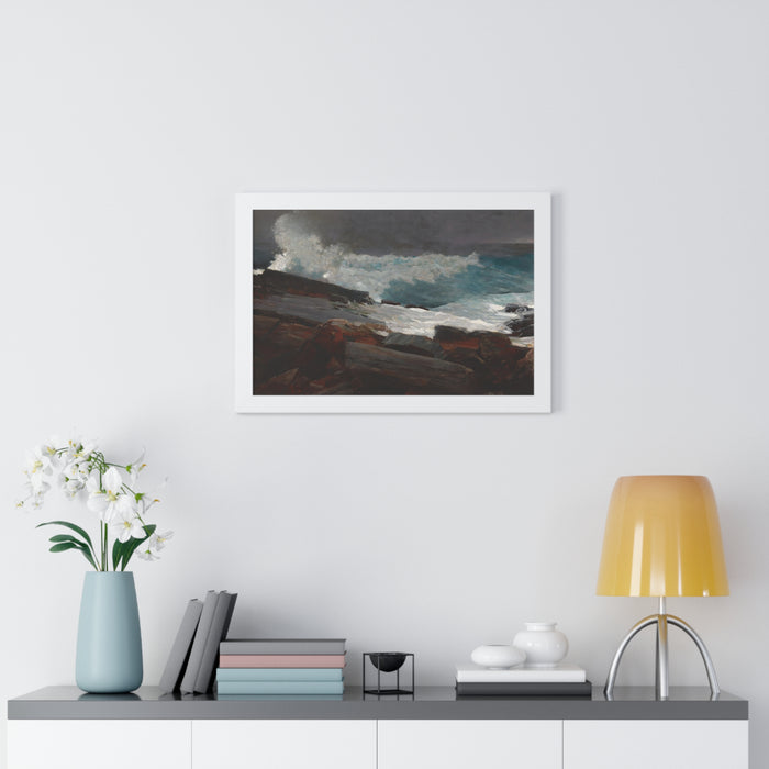 Weatherbeaten by Winslow Homer Framed Poster - Coastal Wall Art for Home Decor