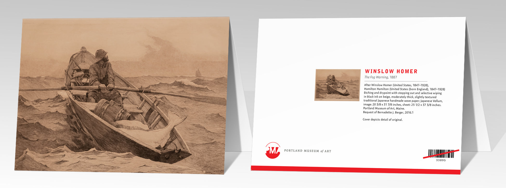 The Fog Warning Winslow Homer Notecard 5x7 - PMA Store at the Portland Museum of Art, Maine