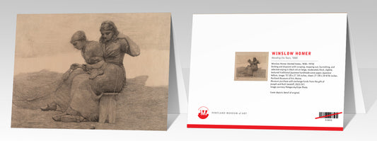 Mending the Tears Winslow Homer Notecard 5x7 - PMA Store at the Portland Museum of Art, Maine
