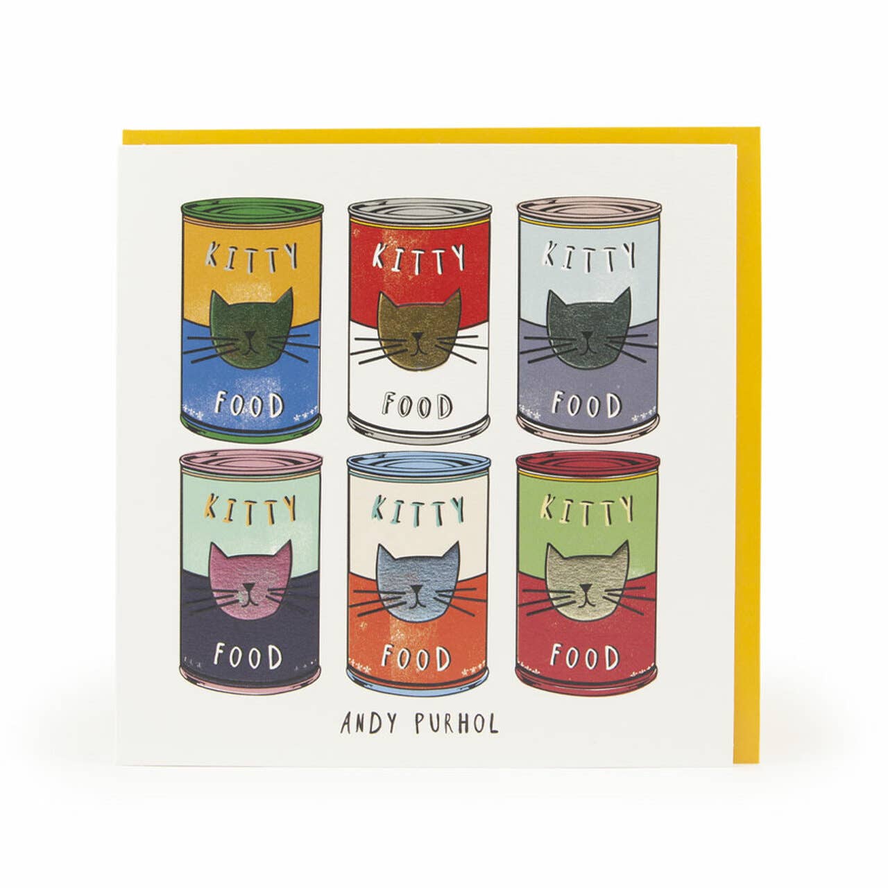 Nelson Line - Andy Purhol - Andy Warhol Cat Greeting Card - PMA Store at the Portland Museum of Art, Maine