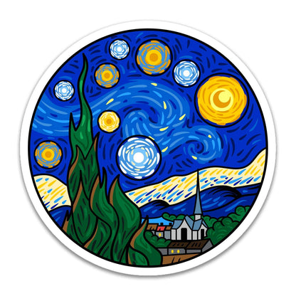 Today is Art Day - Sticker - Starry Night - Vincent van Gogh - PMA Store at the Portland Museum of Art, Maine