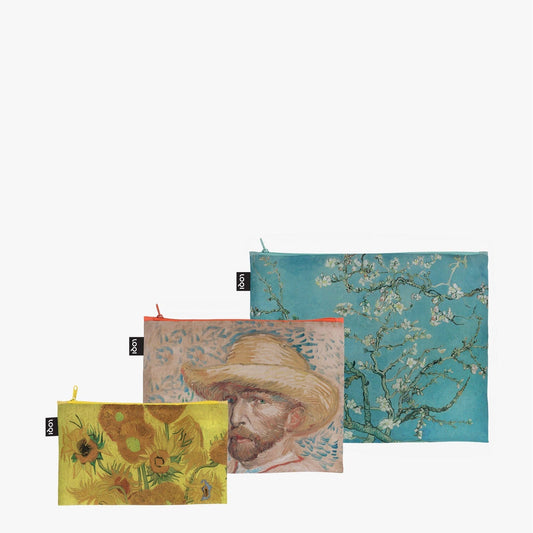 VINCENT VAN GOGH Sunflowers, Self-Portrait, Almond Blossom Recycled Zip Pockets - PMA Store at the Portland Museum of Art, Maine