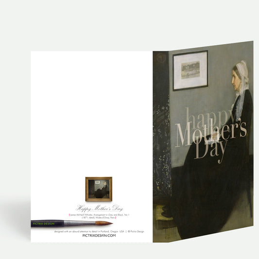 LAST SIX: "Happy Mother's Day" (Whistler's ma) card: Recycled white envelopes - PMA Store at the Portland Museum of Art, Maine